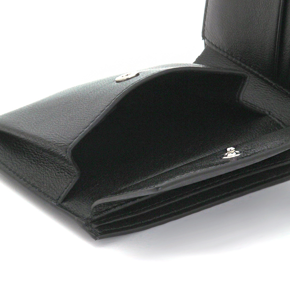 Balenciaga Cash Square Folded Coin Wallet Leather Black - Picture 3 of 5